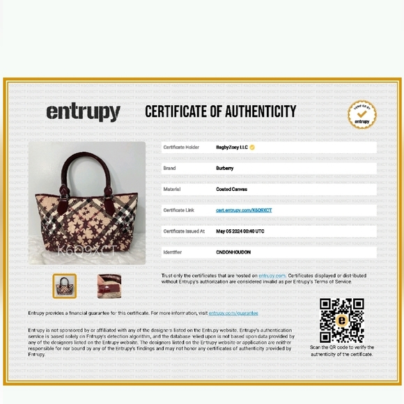 AI07❤️ BURBERRY Patent Supernova Check Stars Nickie Tote - Picture 14 of 14